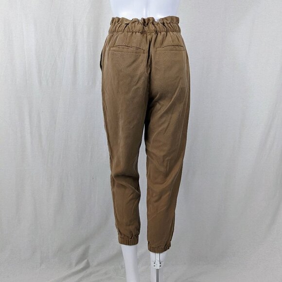 Banana Republic Brown Jogger Paper Bag Pants Women's Size XS - Picture 2 of 5